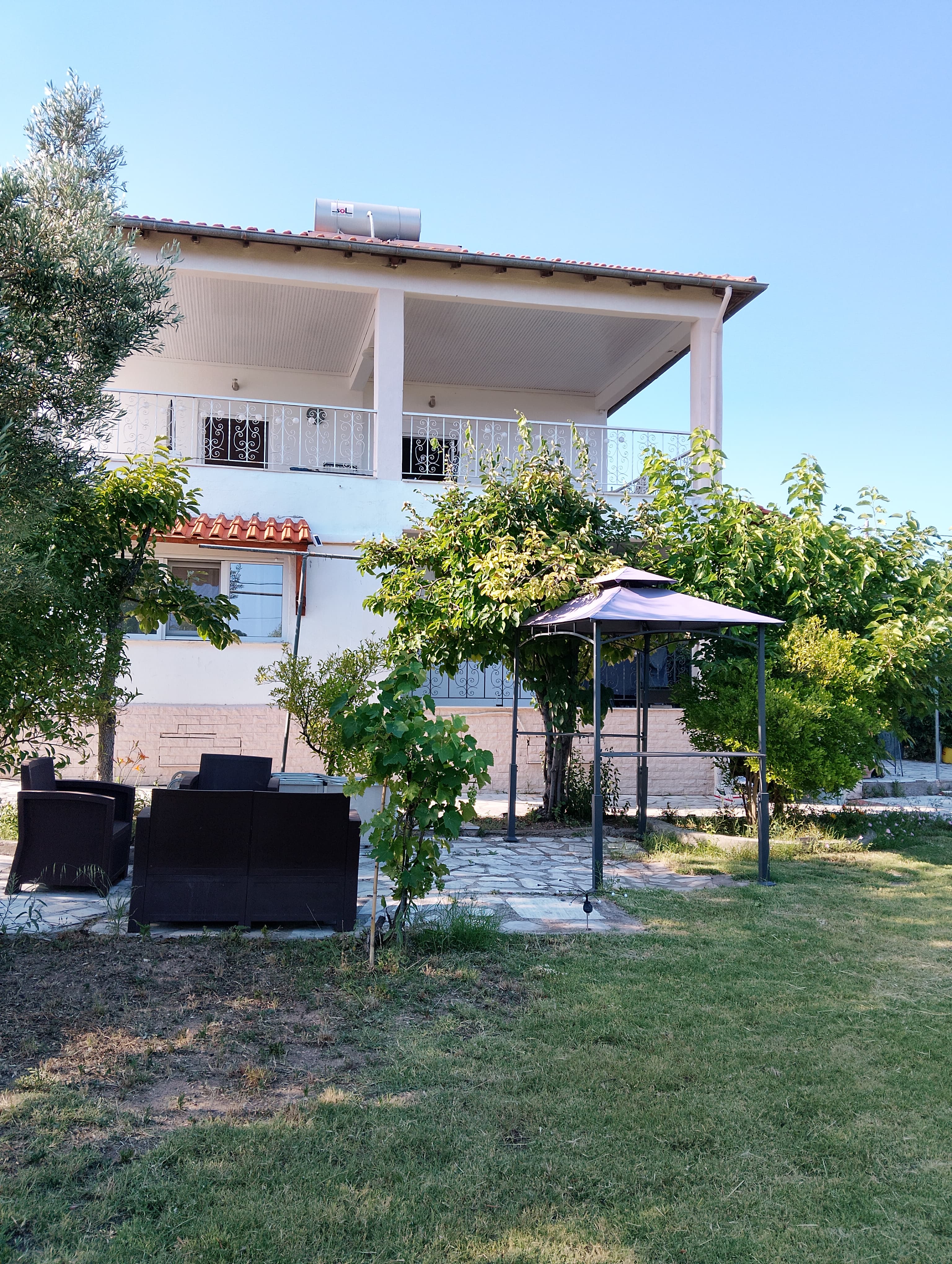 Villa exterior near the coast